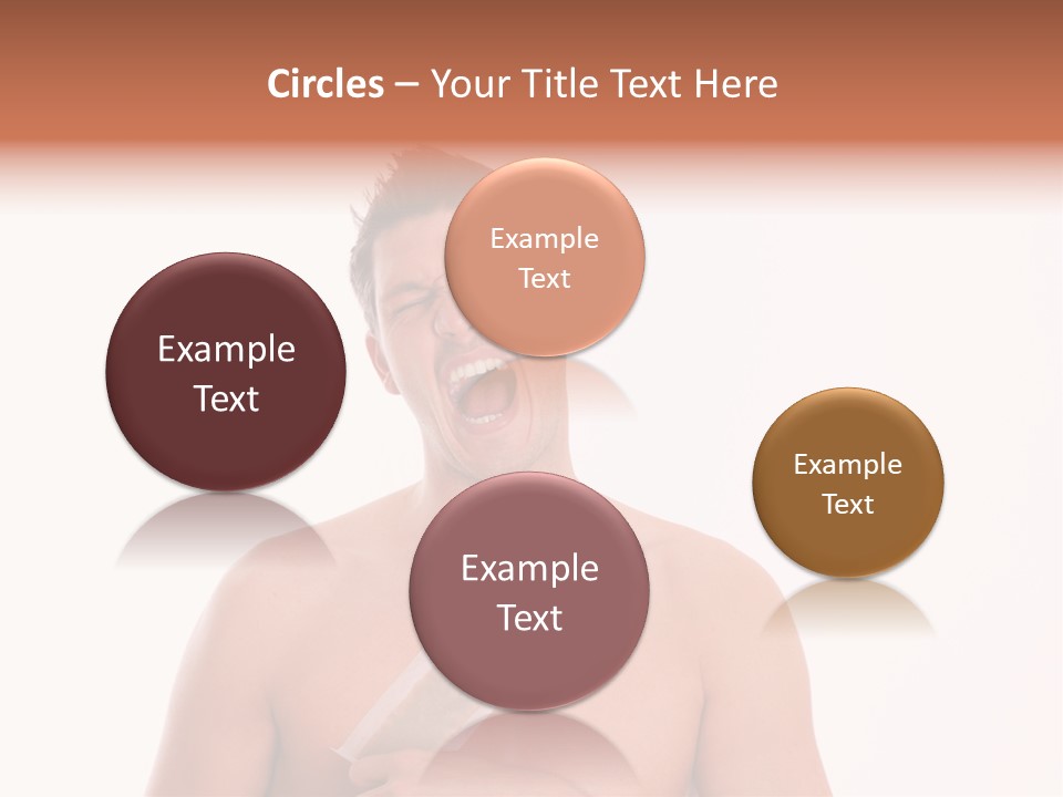 Man Waxing His Breast To Depilate Hair PowerPoint Template