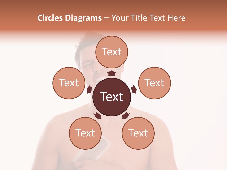 Man Waxing His Breast To Depilate Hair PowerPoint Template