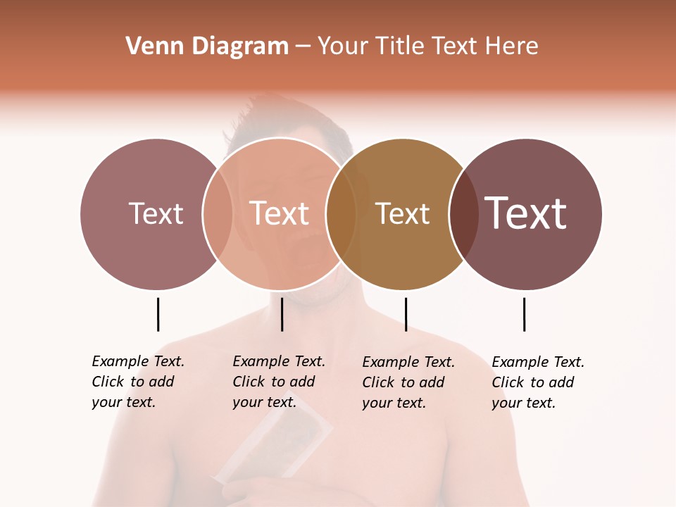 Man Waxing His Breast To Depilate Hair PowerPoint Template