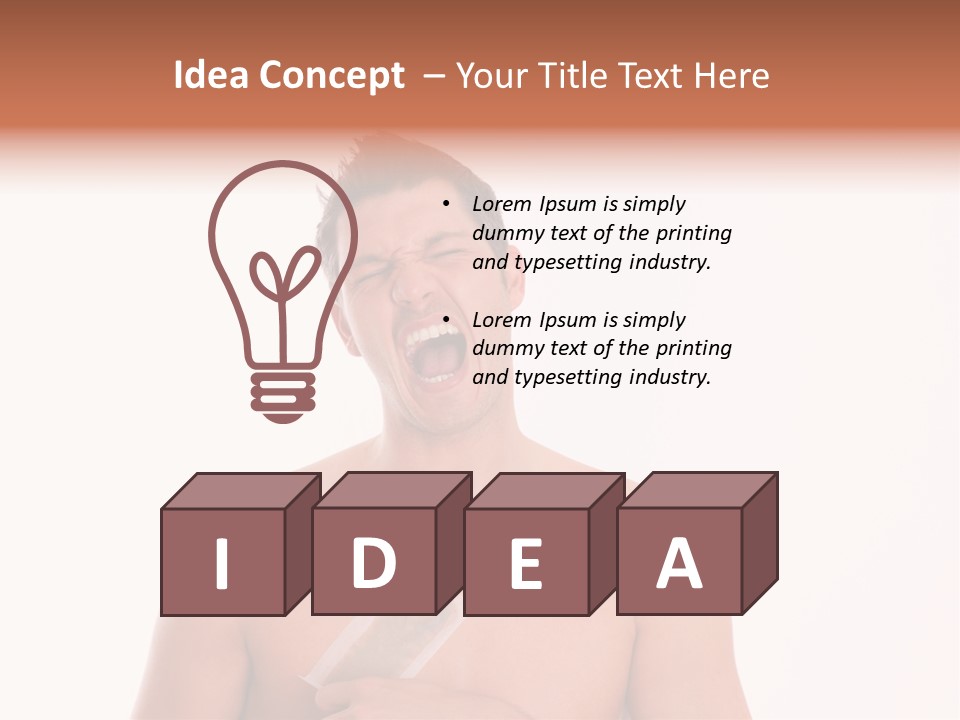 Man Waxing His Breast To Depilate Hair PowerPoint Template