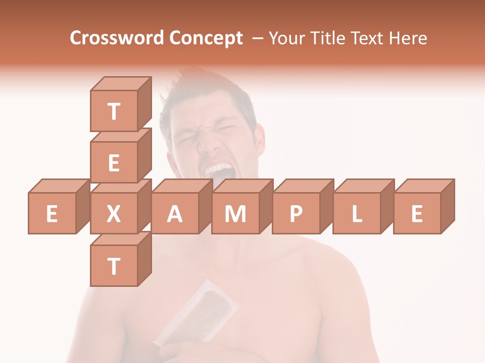 Man Waxing His Breast To Depilate Hair PowerPoint Template