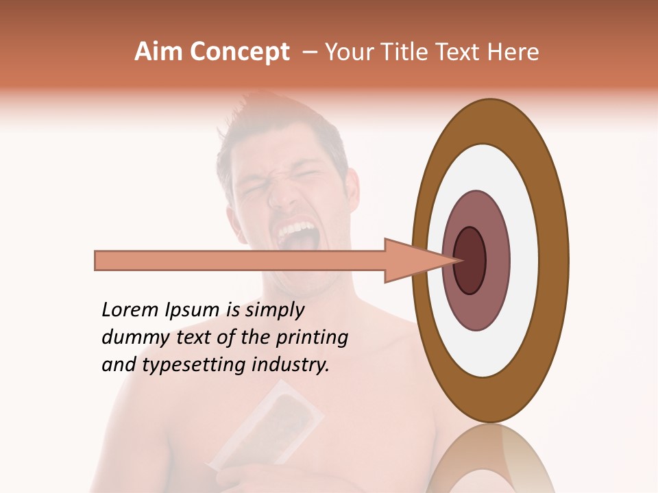 Man Waxing His Breast To Depilate Hair PowerPoint Template