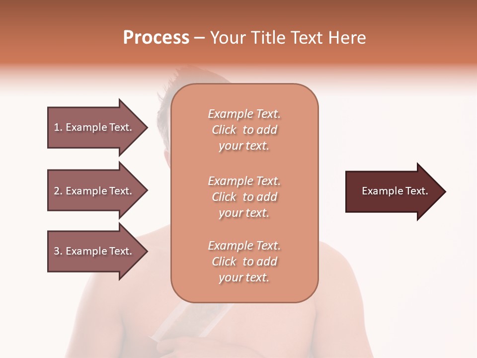 Man Waxing His Breast To Depilate Hair PowerPoint Template