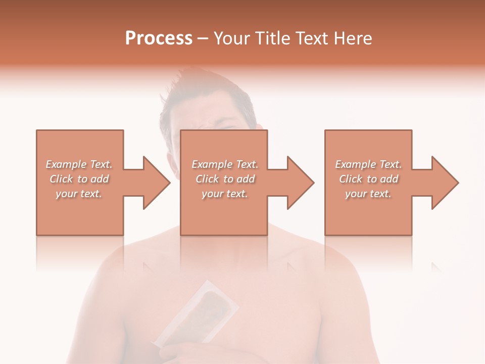 Man Waxing His Breast To Depilate Hair PowerPoint Template