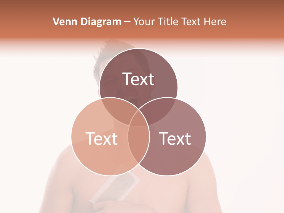 Man Waxing His Breast To Depilate Hair PowerPoint Template