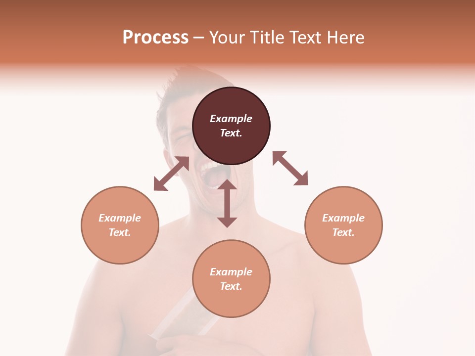 Man Waxing His Breast To Depilate Hair PowerPoint Template