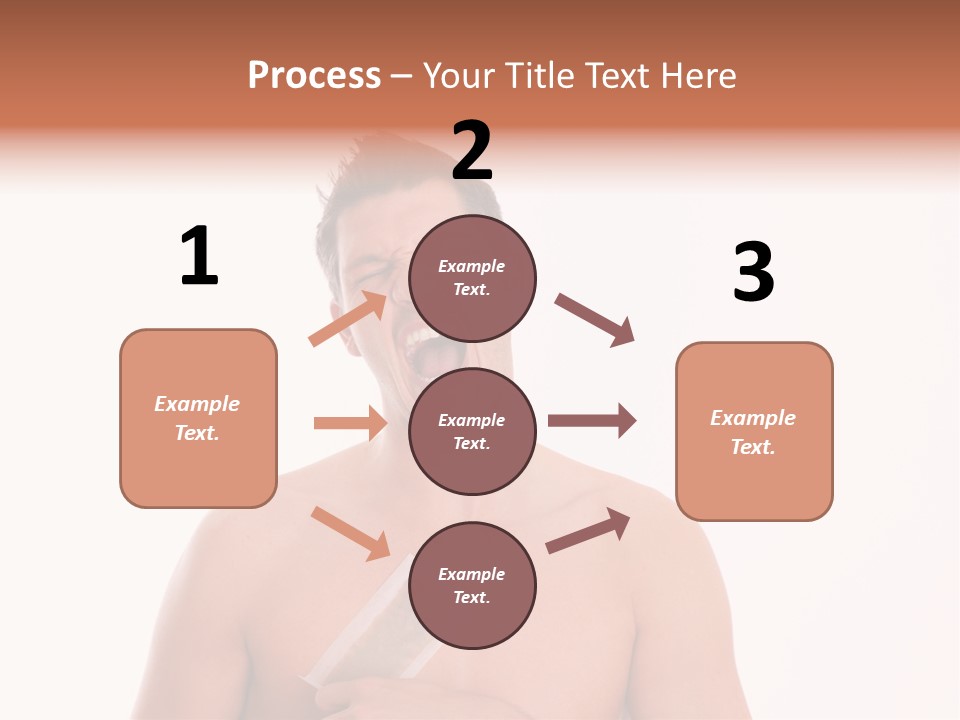 Man Waxing His Breast To Depilate Hair PowerPoint Template