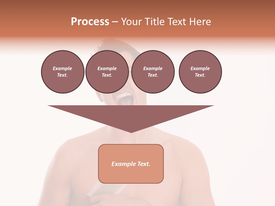 Man Waxing His Breast To Depilate Hair PowerPoint Template