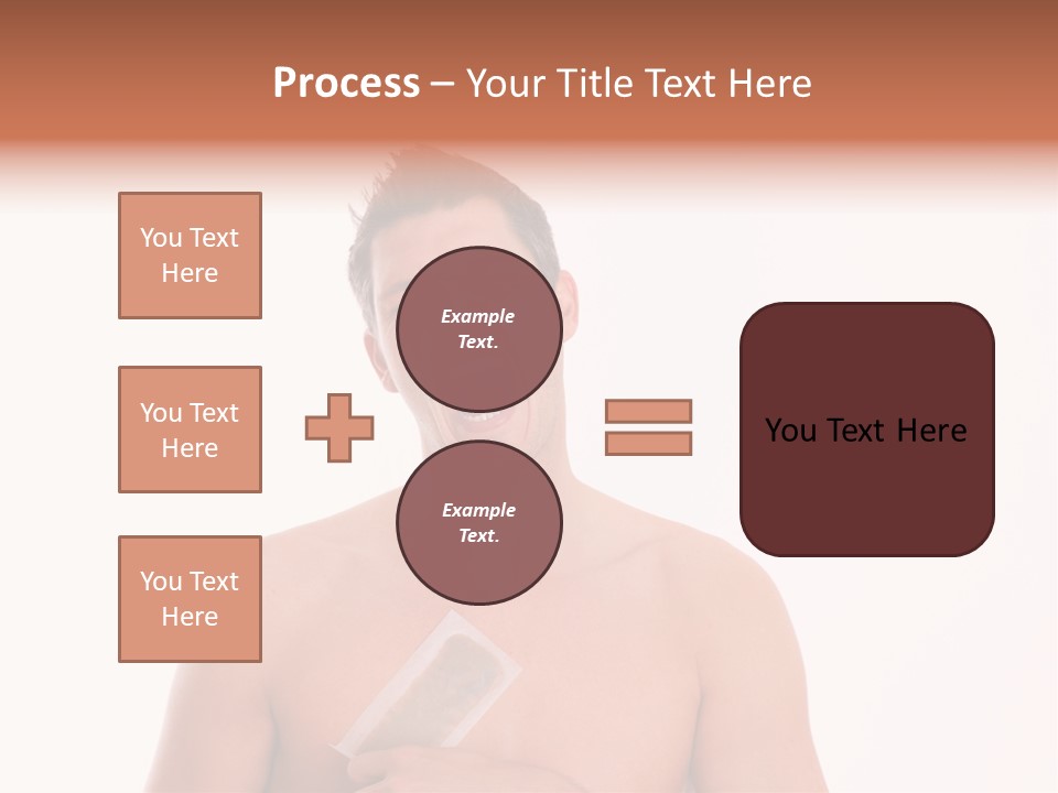 Man Waxing His Breast To Depilate Hair PowerPoint Template
