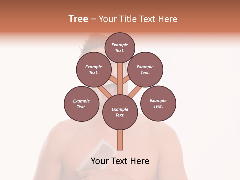 Man Waxing His Breast To Depilate Hair PowerPoint Template