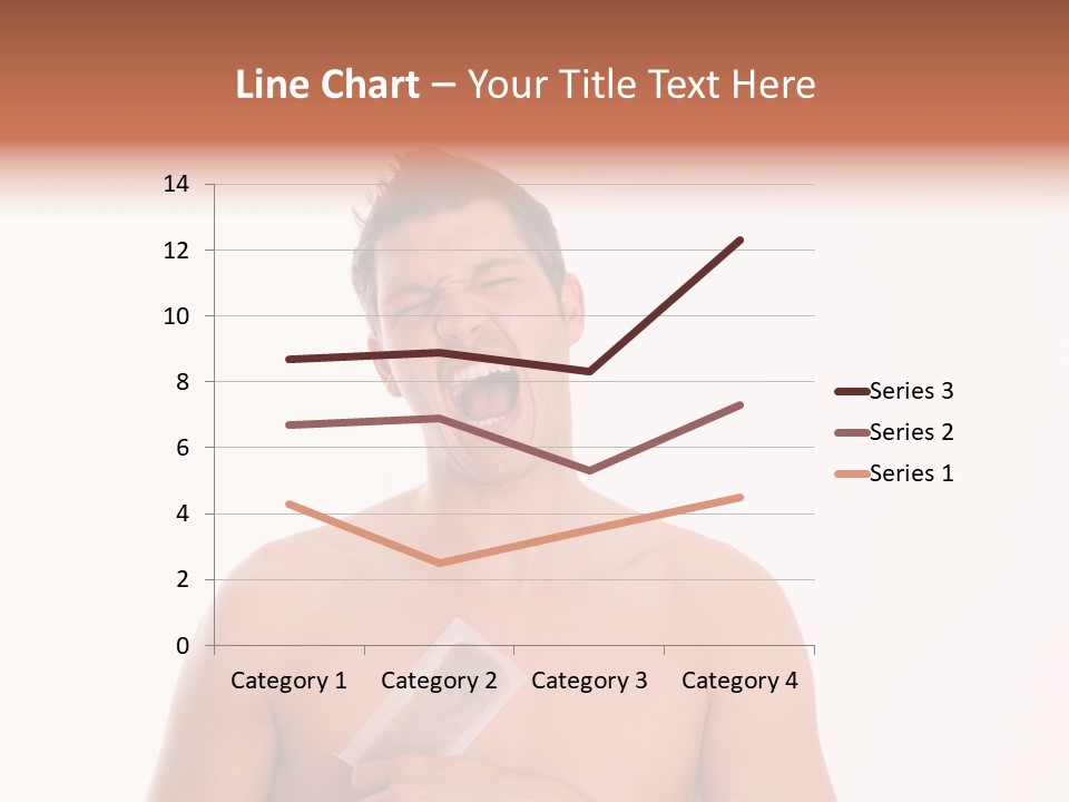 Man Waxing His Breast To Depilate Hair PowerPoint Template