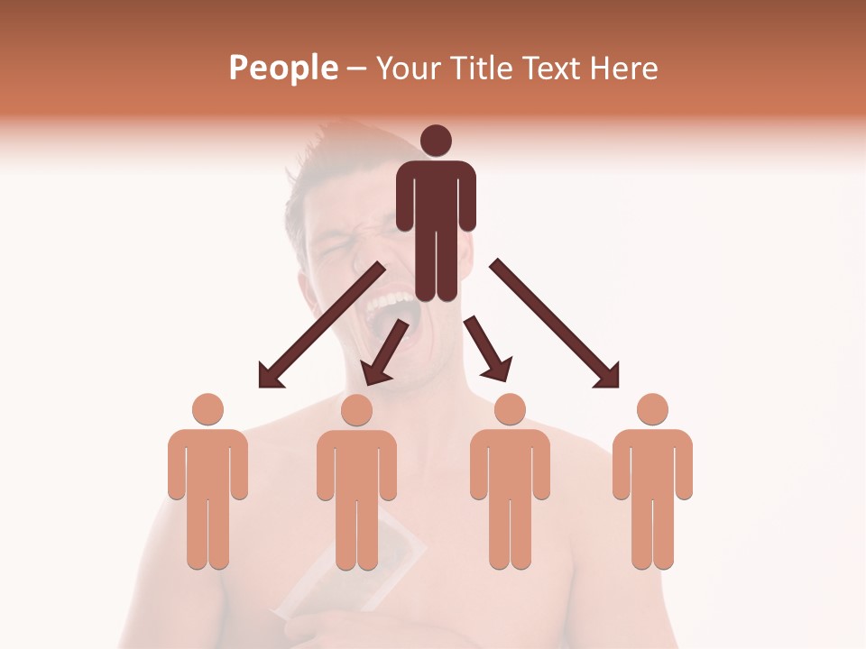 Man Waxing His Breast To Depilate Hair PowerPoint Template