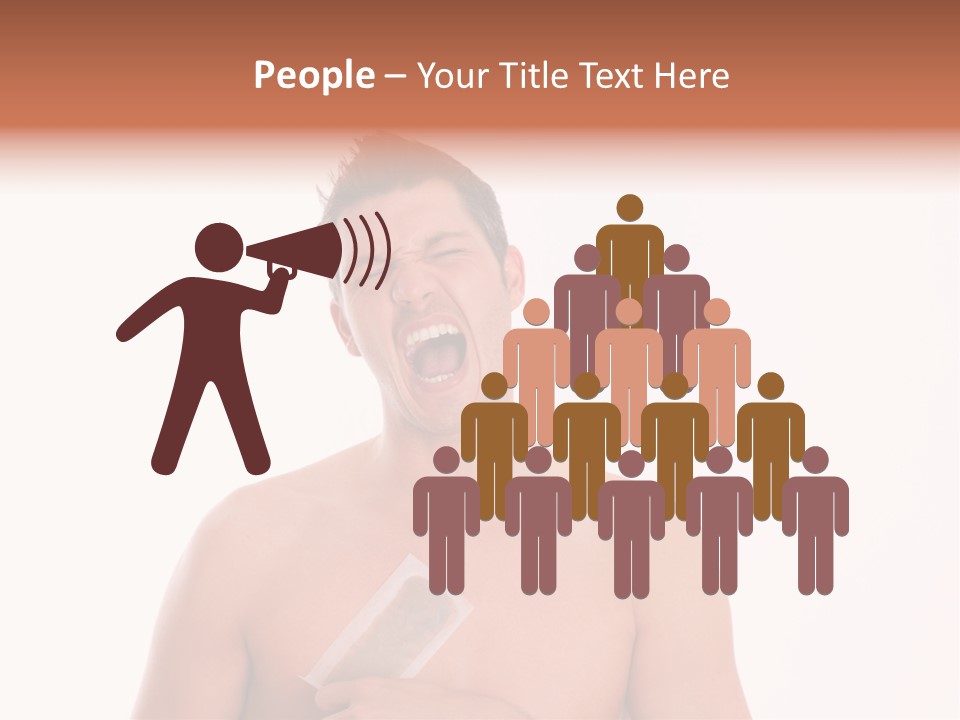 Man Waxing His Breast To Depilate Hair PowerPoint Template