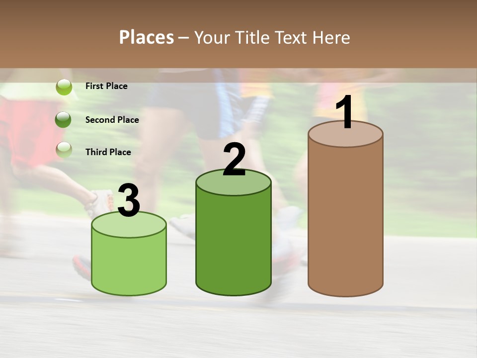 Marathon Runners (In Camera Motion Blur) PowerPoint Template