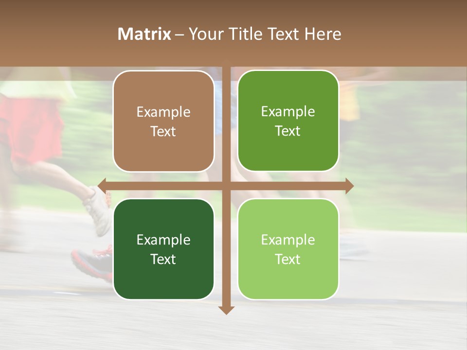 Marathon Runners (In Camera Motion Blur) PowerPoint Template