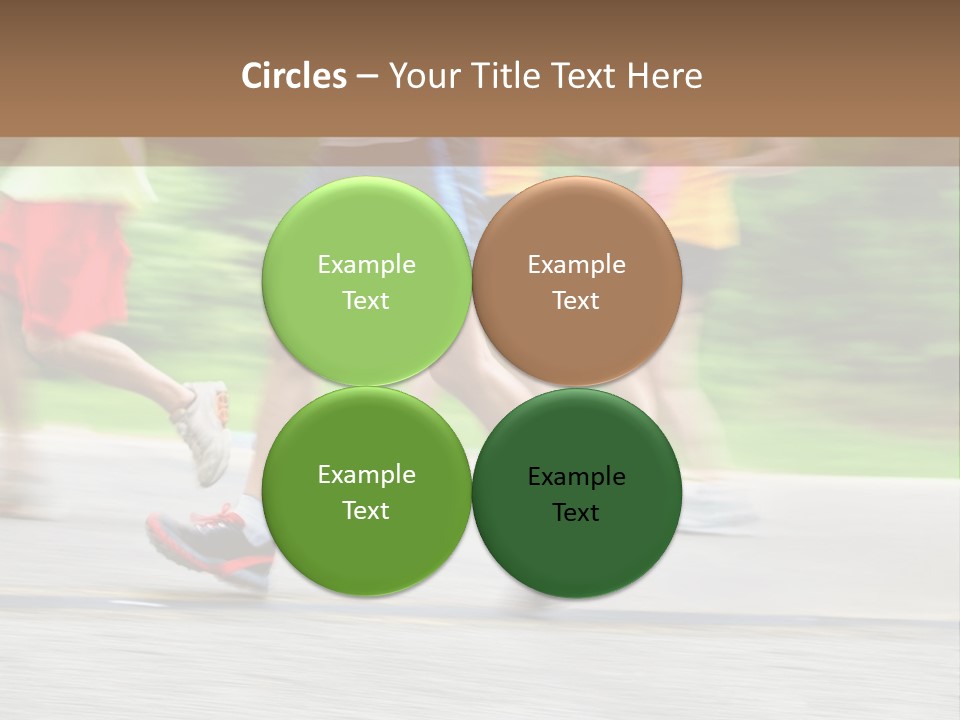 Marathon Runners (In Camera Motion Blur) PowerPoint Template