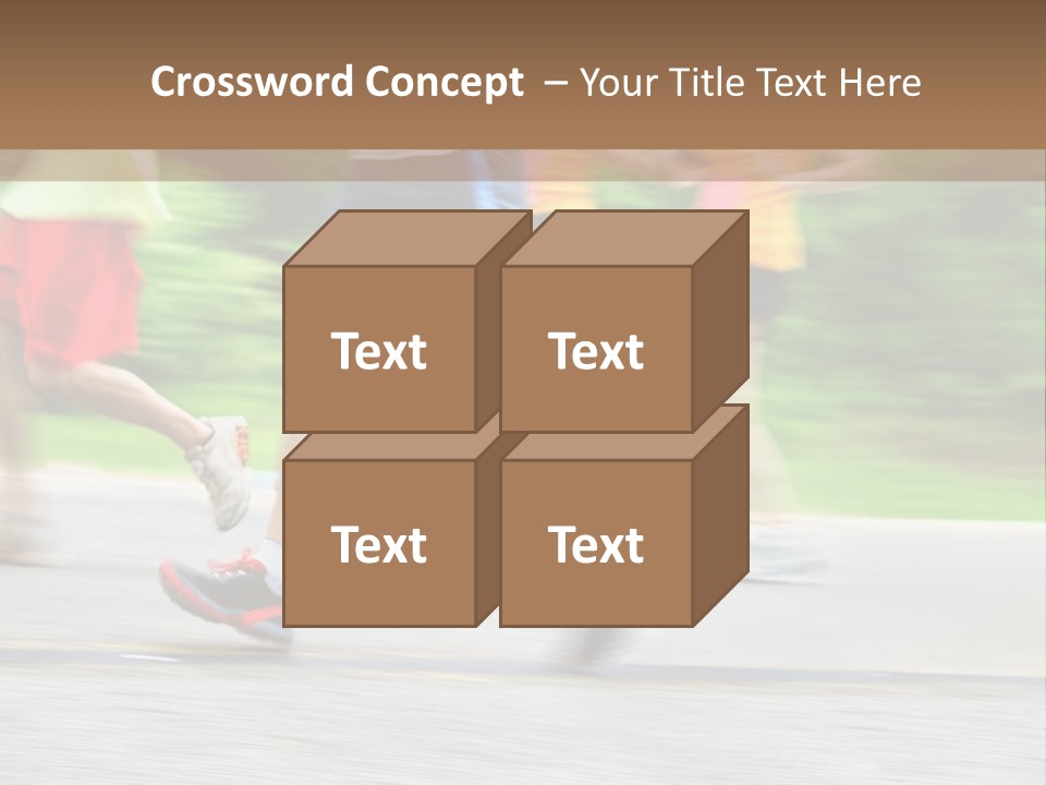 Marathon Runners (In Camera Motion Blur) PowerPoint Template