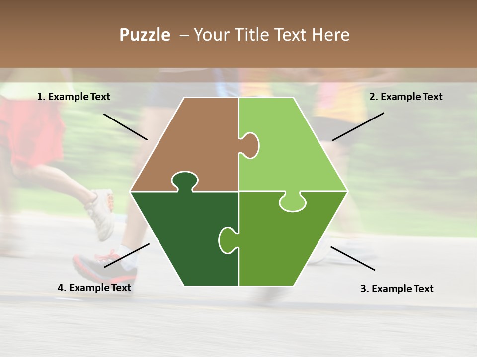 Marathon Runners (In Camera Motion Blur) PowerPoint Template