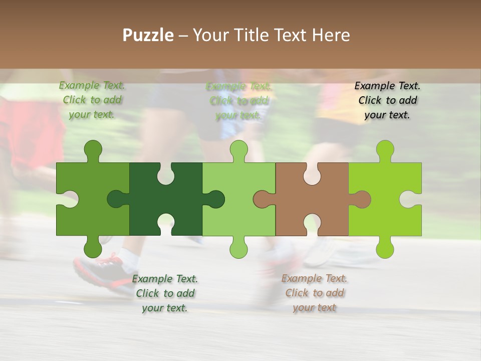 Marathon Runners (In Camera Motion Blur) PowerPoint Template