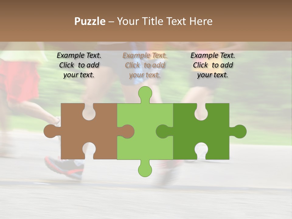 Marathon Runners (In Camera Motion Blur) PowerPoint Template