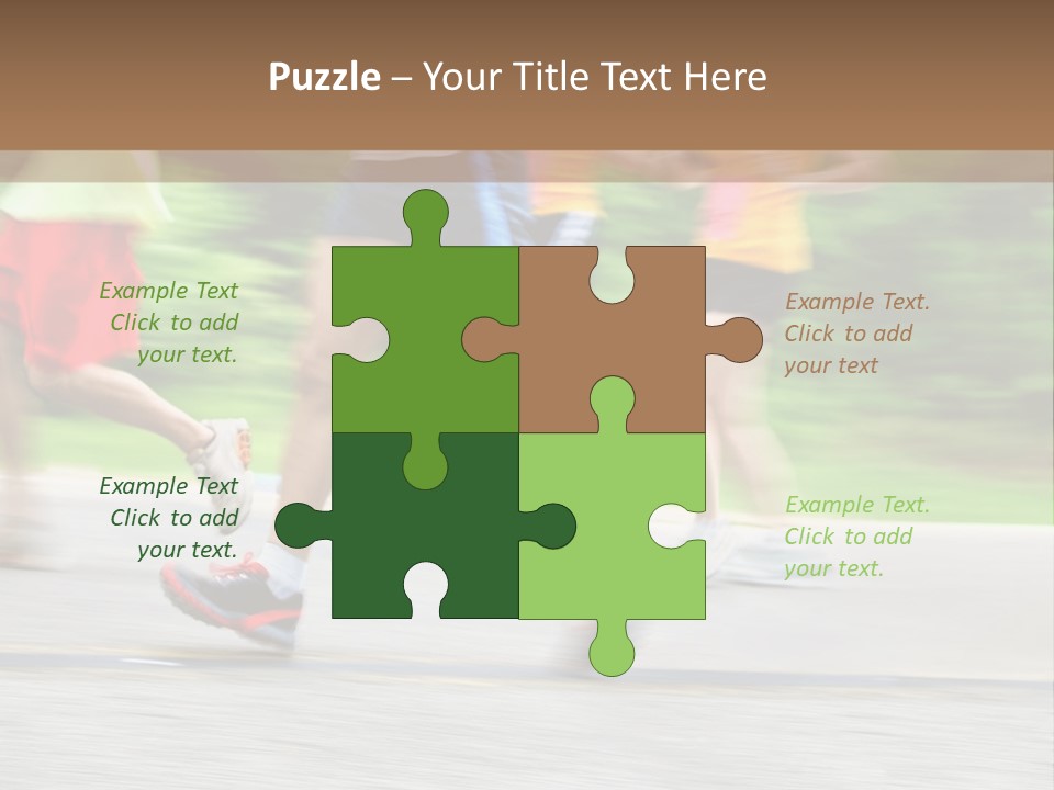 Marathon Runners (In Camera Motion Blur) PowerPoint Template