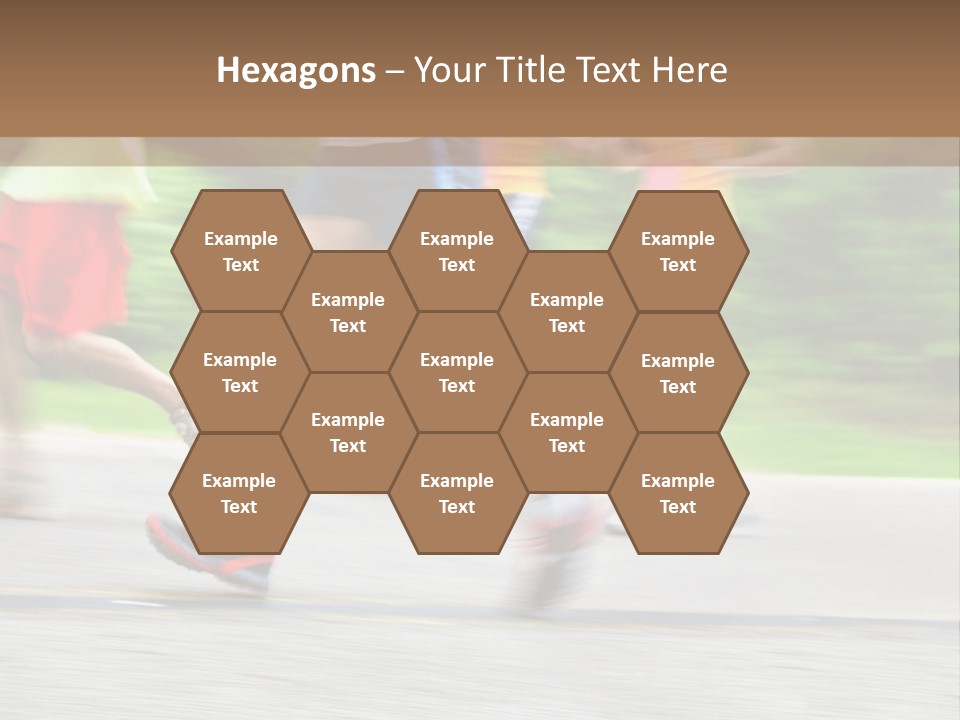 Marathon Runners (In Camera Motion Blur) PowerPoint Template