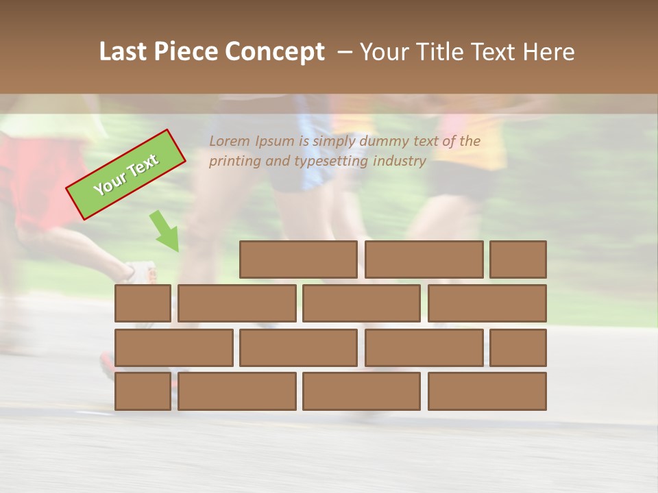 Marathon Runners (In Camera Motion Blur) PowerPoint Template