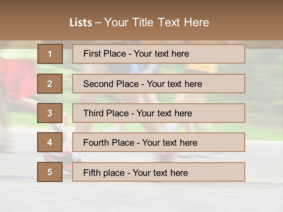Marathon Runners (In Camera Motion Blur) PowerPoint Template