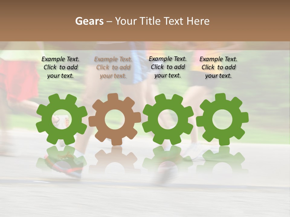 Marathon Runners (In Camera Motion Blur) PowerPoint Template