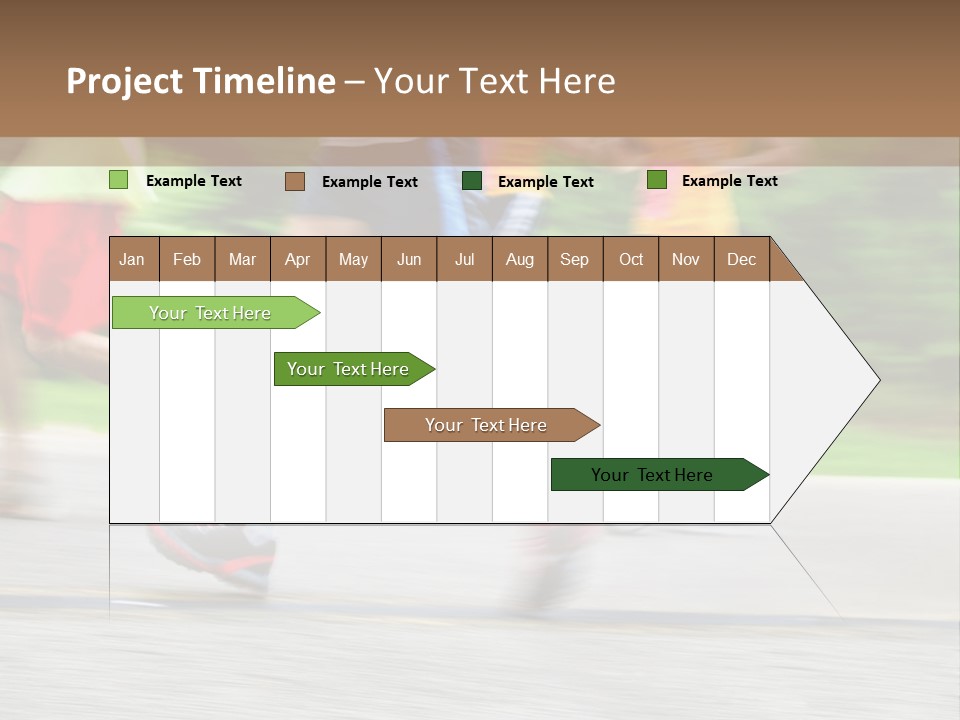 Marathon Runners (In Camera Motion Blur) PowerPoint Template