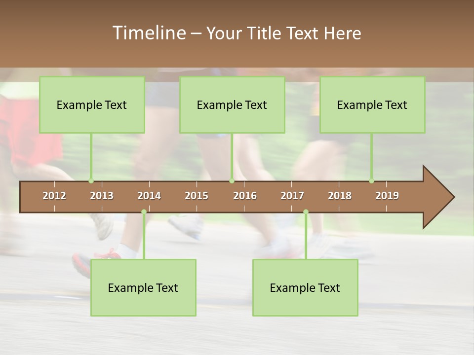 Marathon Runners (In Camera Motion Blur) PowerPoint Template
