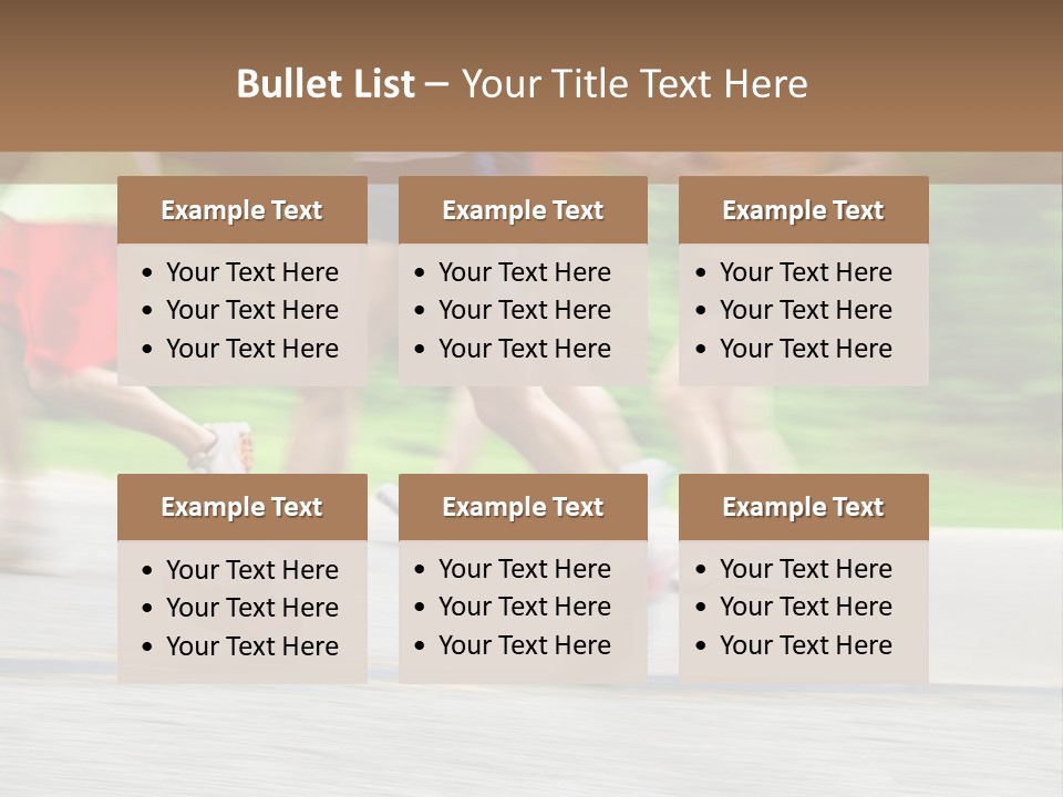 Marathon Runners (In Camera Motion Blur) PowerPoint Template