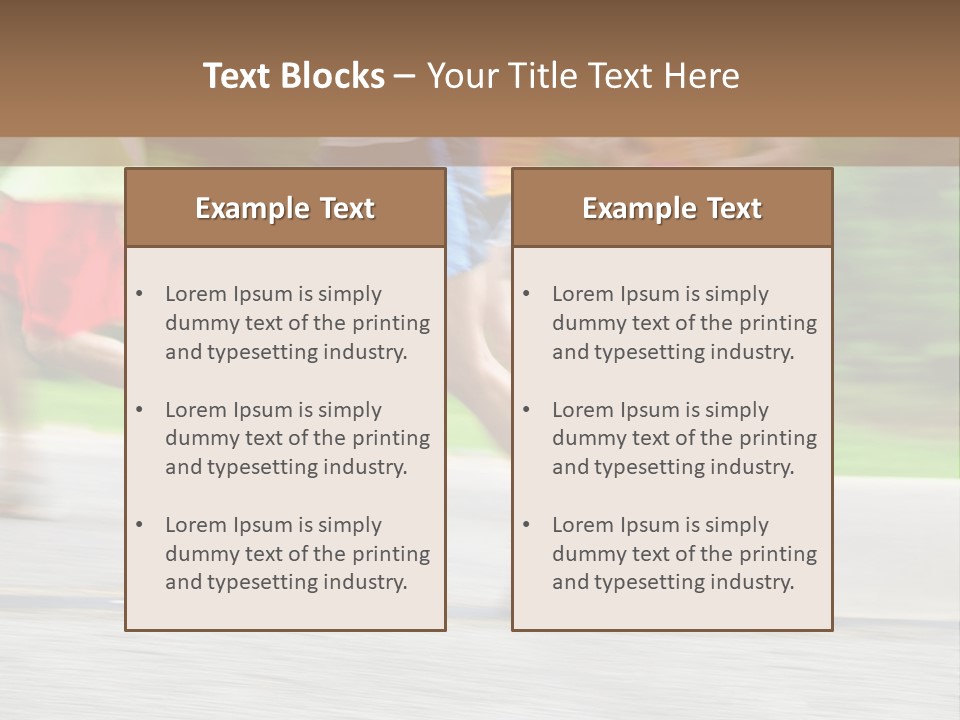 Marathon Runners (In Camera Motion Blur) PowerPoint Template
