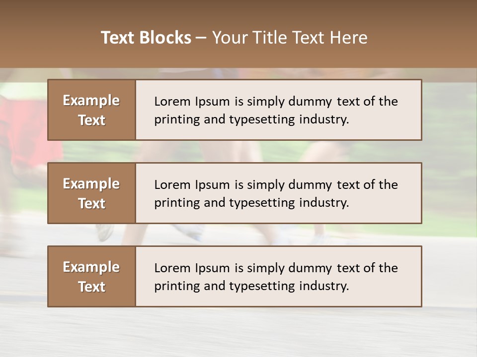 Marathon Runners (In Camera Motion Blur) PowerPoint Template