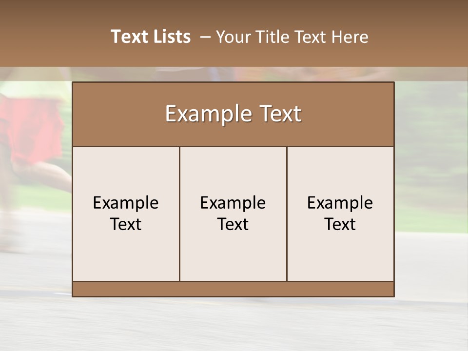 Marathon Runners (In Camera Motion Blur) PowerPoint Template