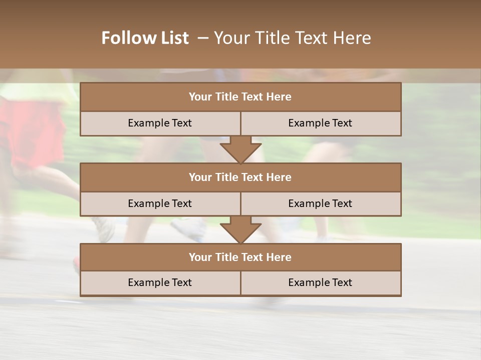 Marathon Runners (In Camera Motion Blur) PowerPoint Template