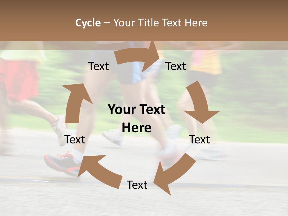 Marathon Runners (In Camera Motion Blur) PowerPoint Template