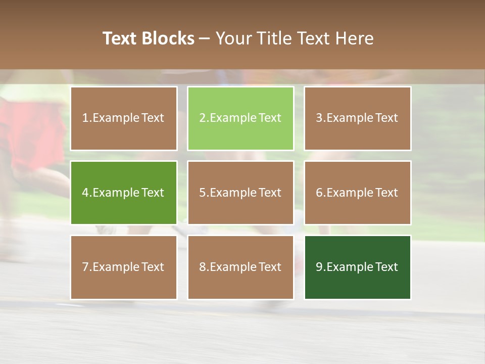 Marathon Runners (In Camera Motion Blur) PowerPoint Template