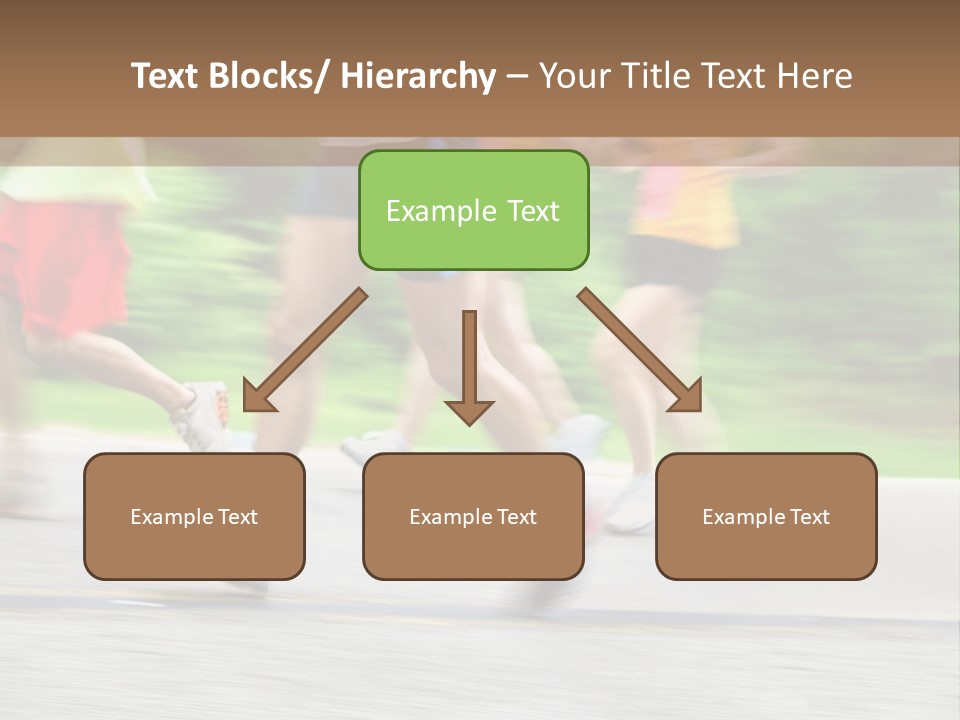 Marathon Runners (In Camera Motion Blur) PowerPoint Template