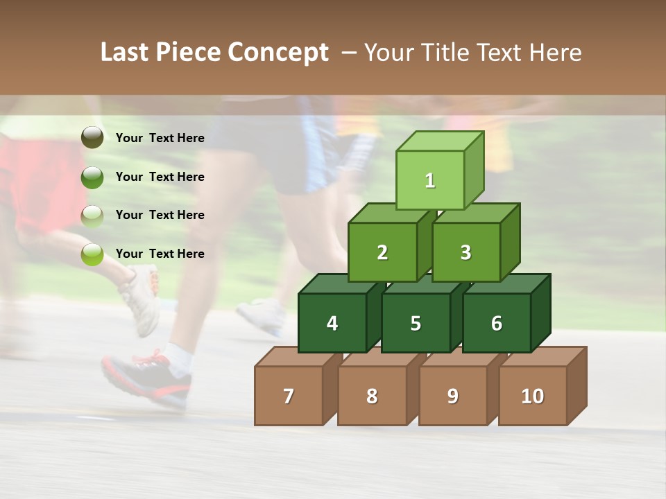 Marathon Runners (In Camera Motion Blur) PowerPoint Template