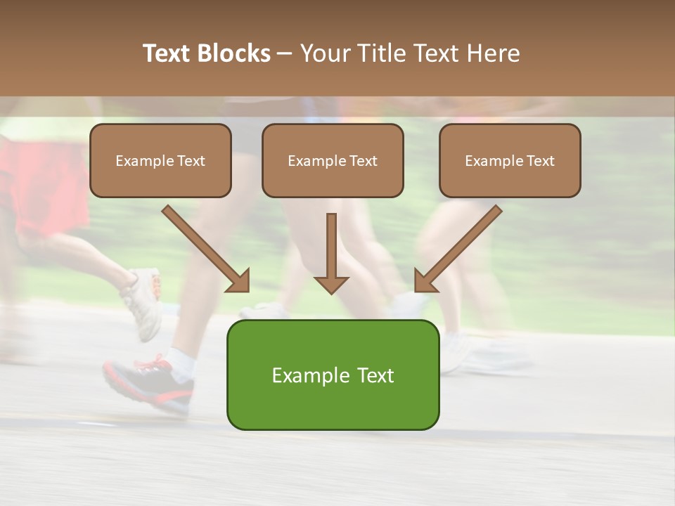 Marathon Runners (In Camera Motion Blur) PowerPoint Template