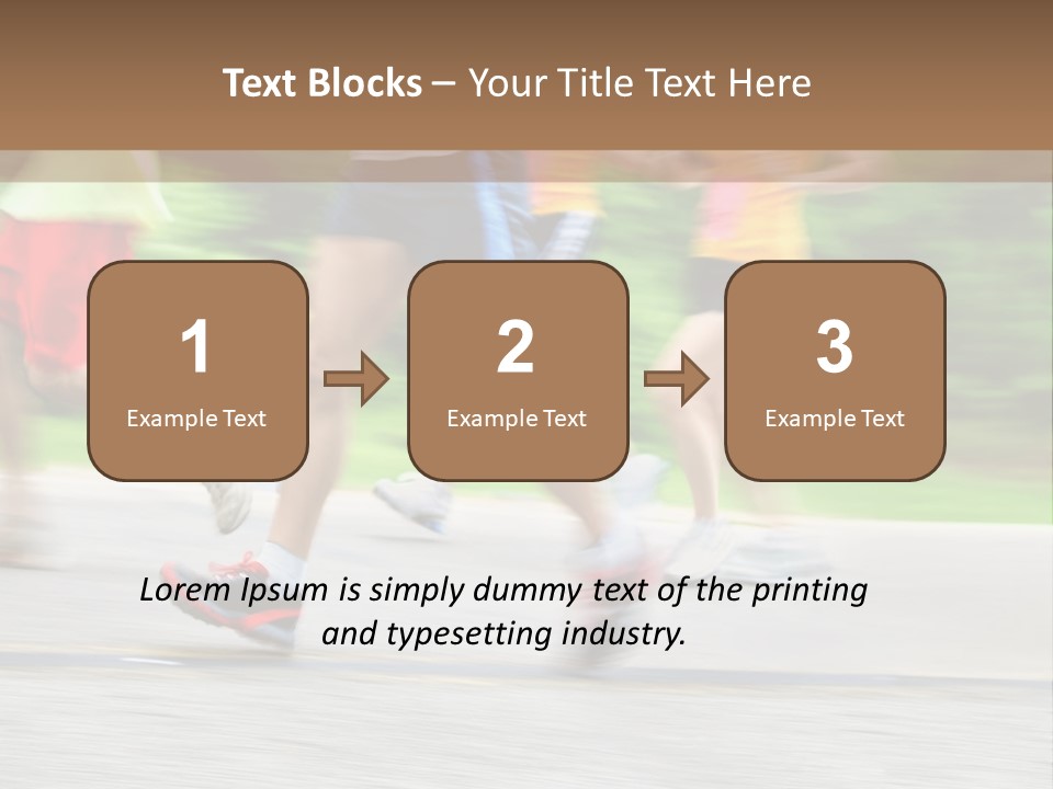 Marathon Runners (In Camera Motion Blur) PowerPoint Template