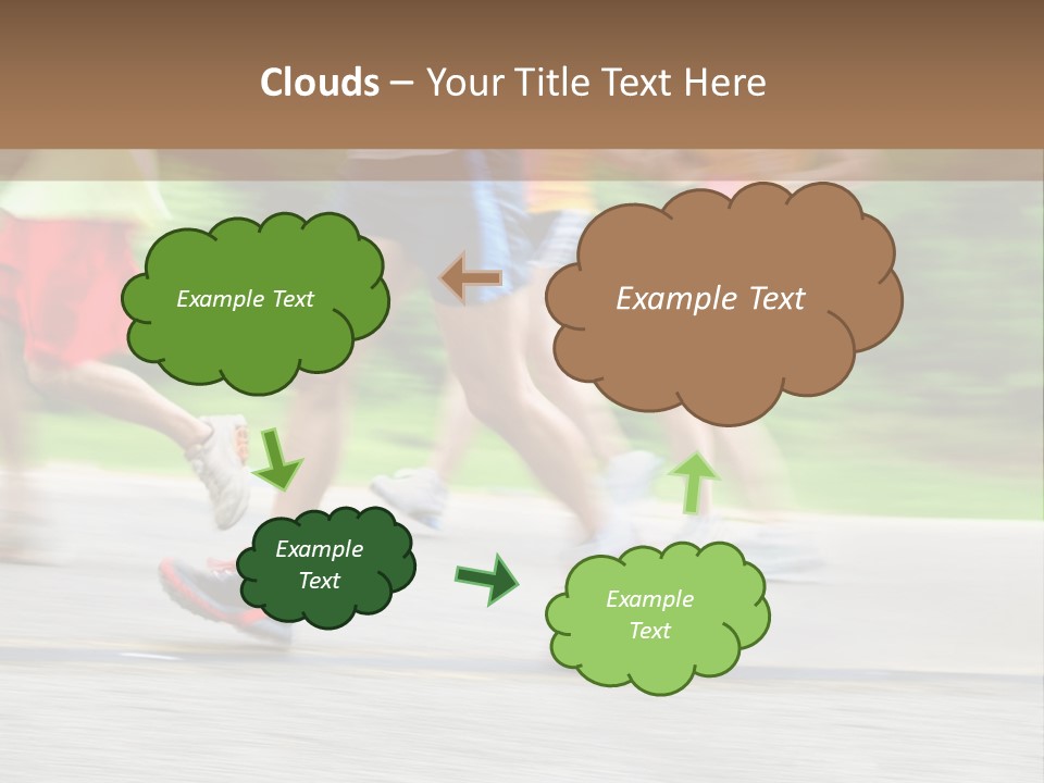 Marathon Runners (In Camera Motion Blur) PowerPoint Template