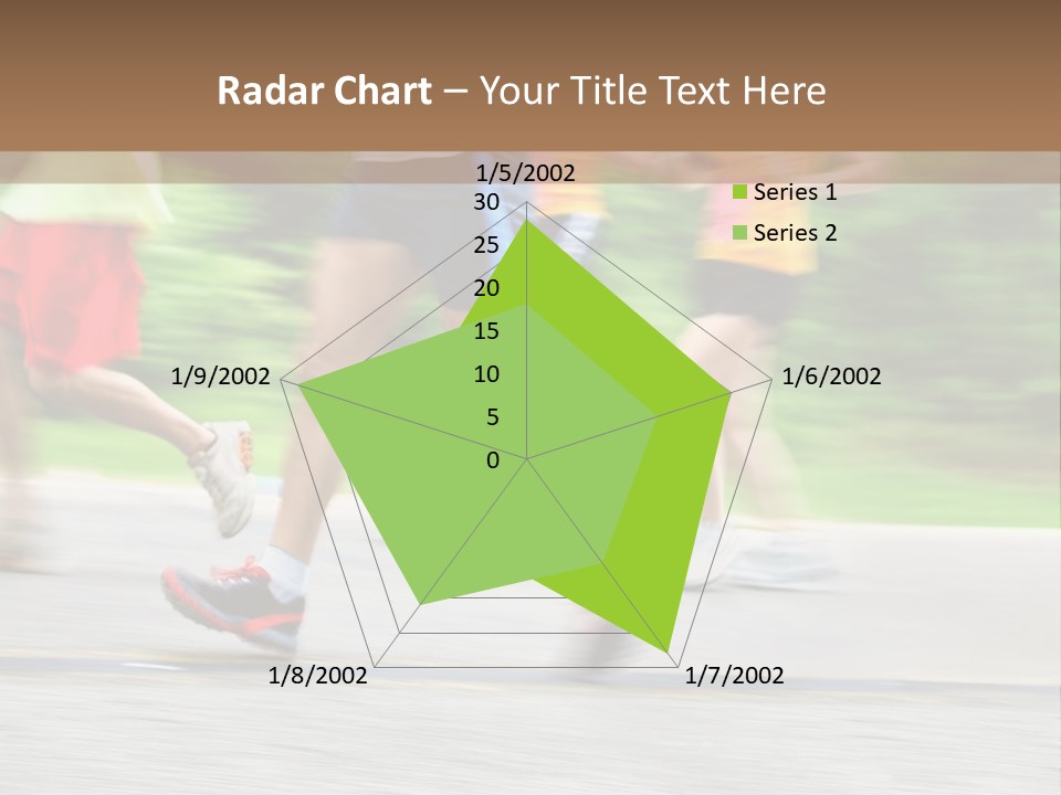 Marathon Runners (In Camera Motion Blur) PowerPoint Template