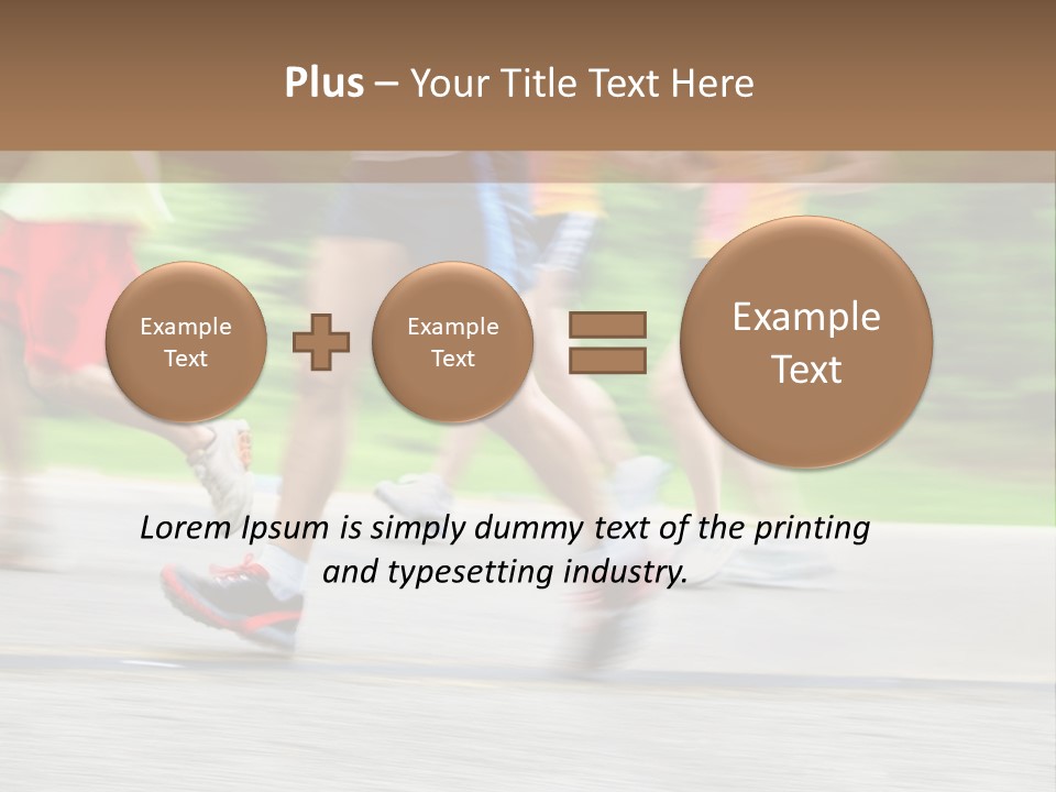 Marathon Runners (In Camera Motion Blur) PowerPoint Template