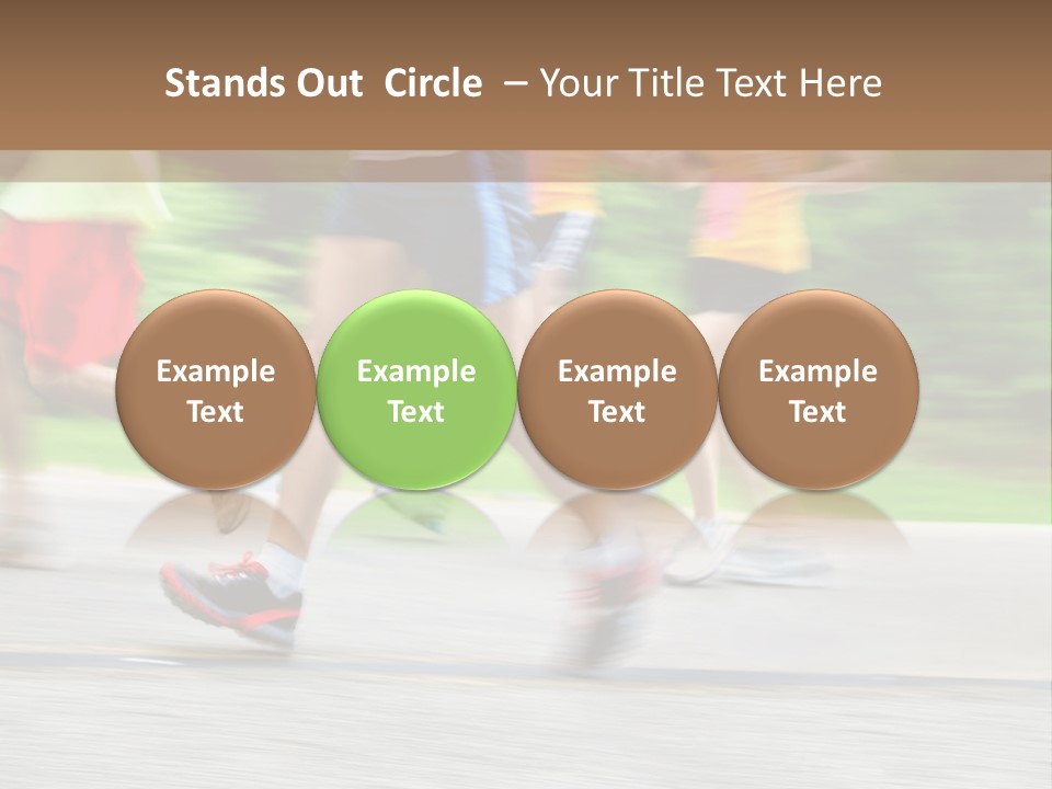 Marathon Runners (In Camera Motion Blur) PowerPoint Template