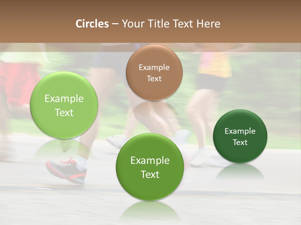 Marathon Runners (In Camera Motion Blur) PowerPoint Template