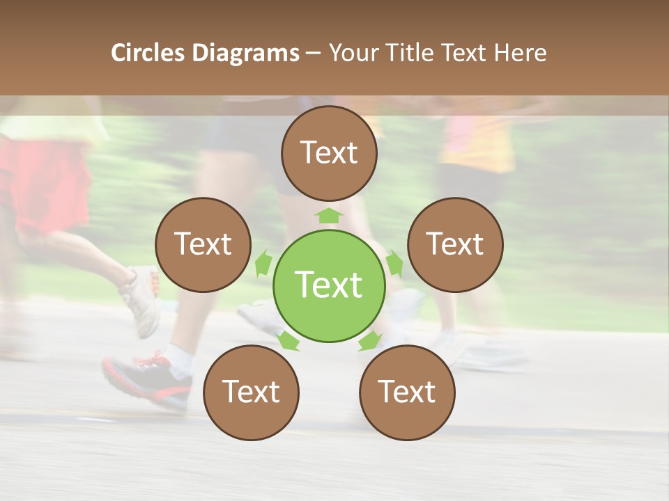 Marathon Runners (In Camera Motion Blur) PowerPoint Template