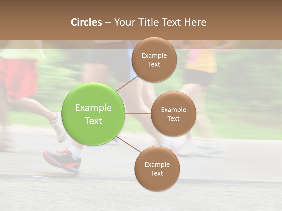 Marathon Runners (In Camera Motion Blur) PowerPoint Template