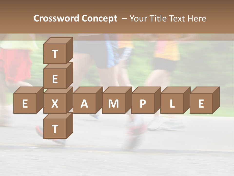 Marathon Runners (In Camera Motion Blur) PowerPoint Template